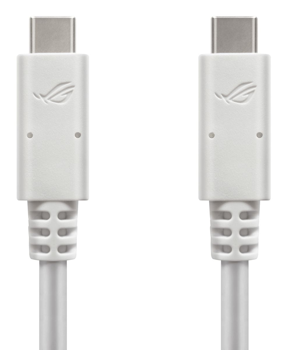 ASUS ROG Strix Arion White Edition M.2 NVMe SSD-Gehäuse, USB 3.2 Gen 2 (10 Gbit/s), toollose Installation, Aluminium, ASUS Aura Sync, USB‑C & USB‑A Kabel