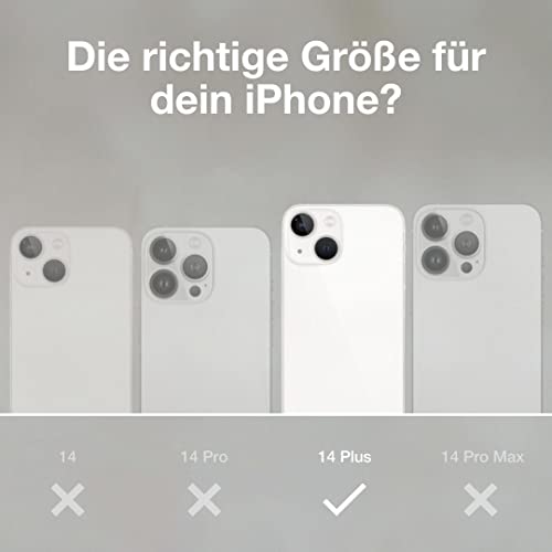 Woodcessories ECO664 Bumper MagSafe Smartphone-Schutzhülle iPhone 14 Plus TPU Walnuss Tropfsicher Kratzresistent Schockresistent Kabelloses Laden Sturzsicher 1,8 m