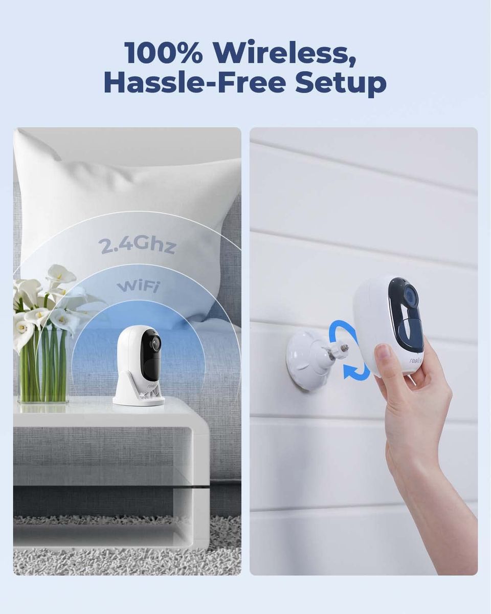 Reolink Überwachungskamera Aussen Akku, Kabellose WLAN IP Kamera Outdoor mit PIR Bewegungsmelder, 1080p Zeitraffer, 10m IR-Nachtsicht, microSD-Kartenslot (bis zu 128GB), 2-Wege-Audio, Argus 2E