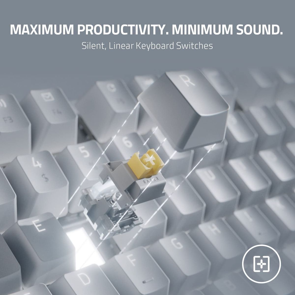 Razer Pro Type Ultra Gaming Keyboard Dual Wireless Yellow Switches USA Layout QWERTY ISO