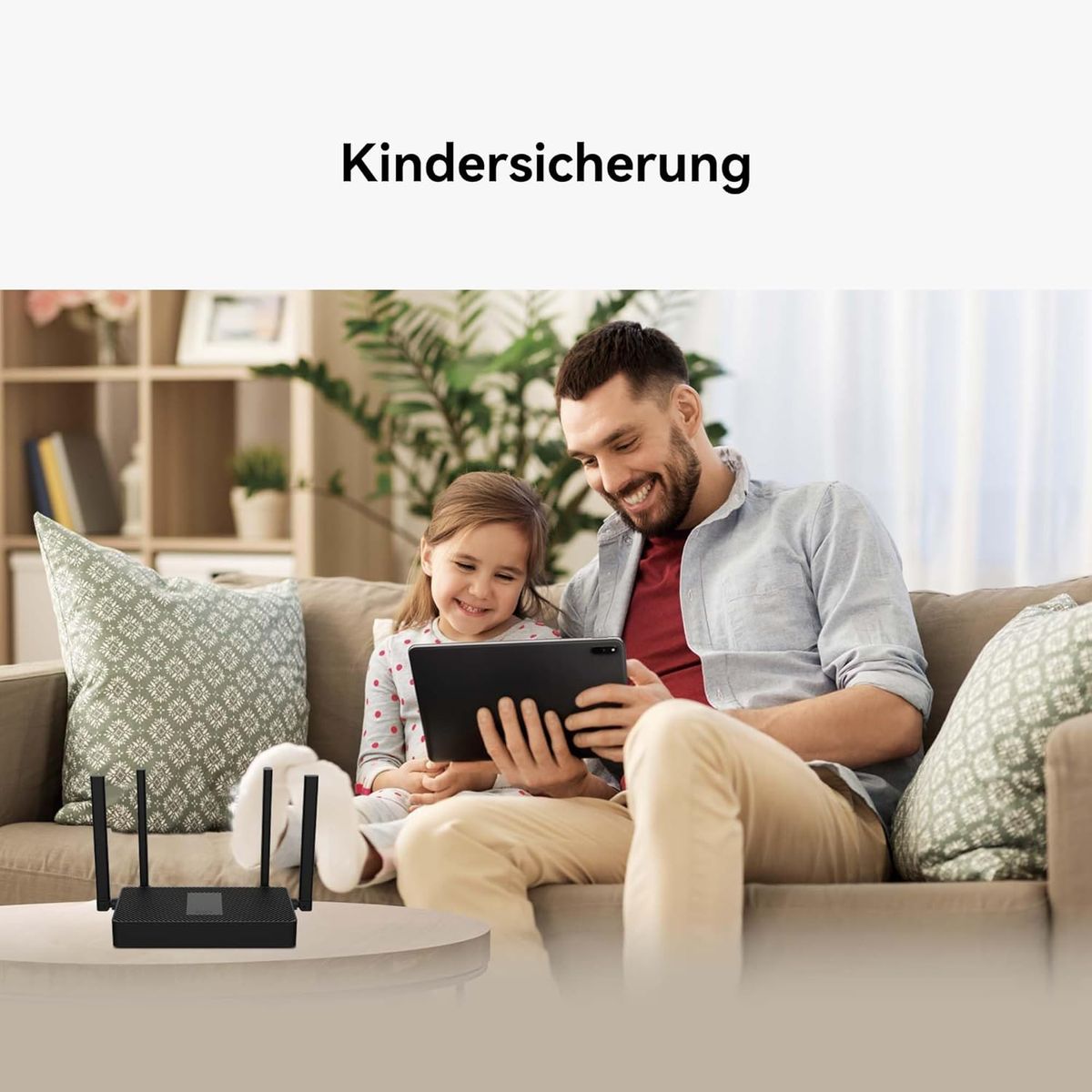 HUAWEI WiFi AX3S AX3000 Wi‑Fi 6 Router, Dual-Band, bis 3.000 Mbit/s, 4x Gigabit WAN/LAN Ports, 160 MHz, HomeSec, schwarz