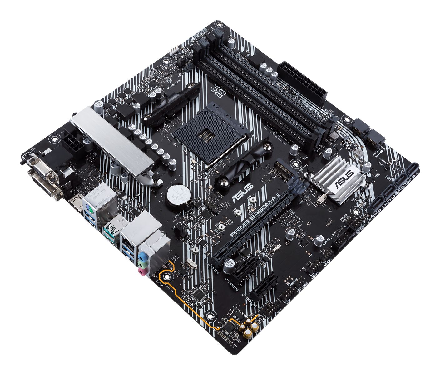 ASUS PRIME B450M-A II Mainboard, AMD B450, Sockel AM4, micro ATX, DDR4, 4x DIMM, 128 GB, SATA III, M.2, HDMI 2.0b, Realtek Gigabit LAN