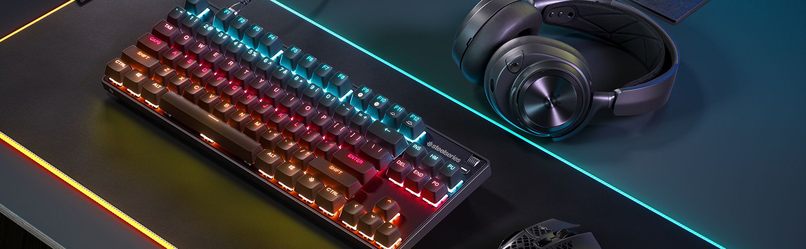 SteelSeries Apex 9 TKL - Mechanische Gaming-Tastatur - Optische Schalter - 2-Punkt Antrieb - Tenkeyless - (GBR Layout - QWERTY)
