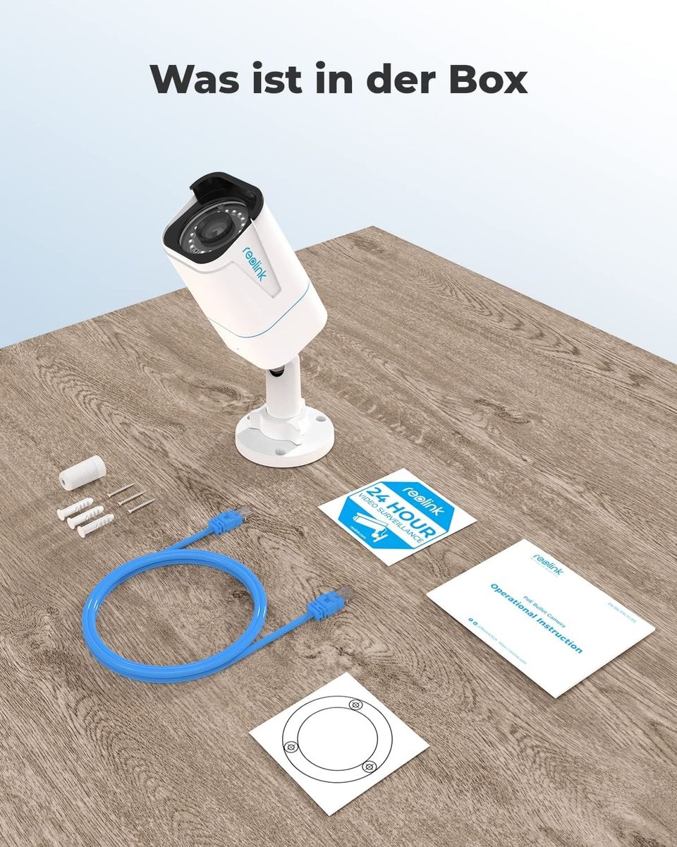 Reolink 4K Smarte PoE Überwachungskamera Aussen mit Personen-/Fahrzeugerkennung, 8MP IP Kamera mit Audio und Micro SD Kartensteckplatz, IR Nachtsicht, IP66 Wasserfest, Zeitraffer, RLC-810A Reolink Rlc-810a 4k Überwachungskamera