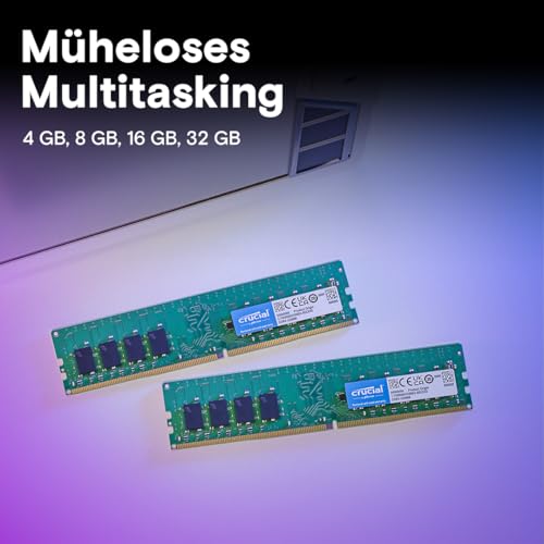 Crucial CT8G4DFRA32A 8 GB (1 x 8 GB) DDR4 3200 MHz CL22 1.2 V Arbeitsspeicher für PC & Server