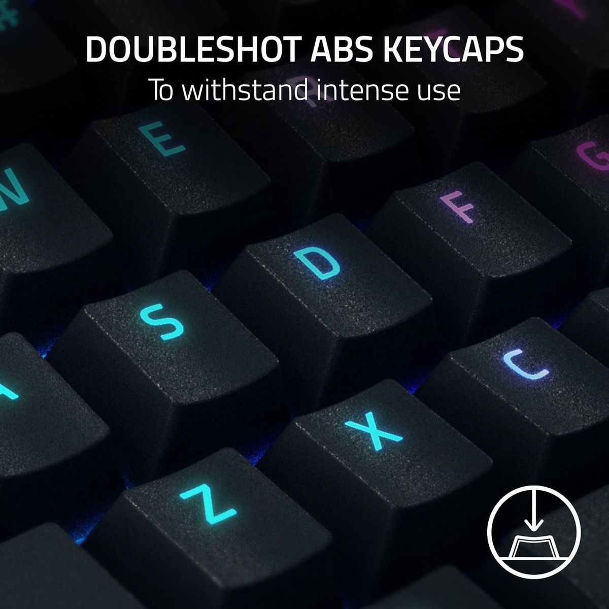 Razer BlackWidow V4 (Green Switch) - Mechanische Gaming-Tastatur mit Razer Chroma RGB (Clicky Mechanical Switches, 6 dedizierte Makrotasten, Doubleshot-ABS-Tastenkappen)