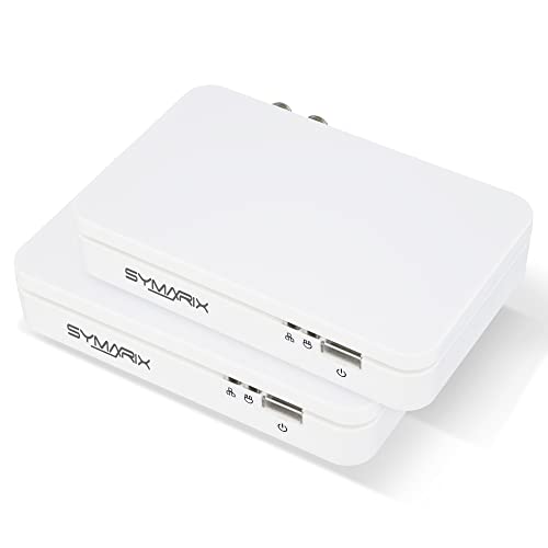 SYMARIX TGU 21 G.hn Ethernet-over-Coax Modem Starter-Set, G.hn Wave-2, bis 2 Gbit/s, Gigabit-Ethernet über Koaxialkabel, 2x LAN, AES-128, inkl. Netzteile & LAN-Kabel