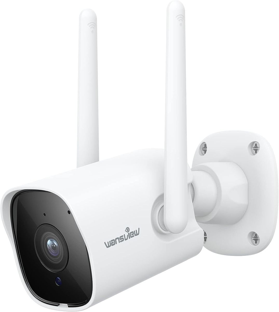 wansview Überwachungkamera Aussen WLAN - 2K WLAN Kamera Outdoor, WiFi Camera mit Datenschutzbereich, Zwei-Wege-Audio, SD Kartenslot, RTSP, Fernzugriff Y1 (Weiß)