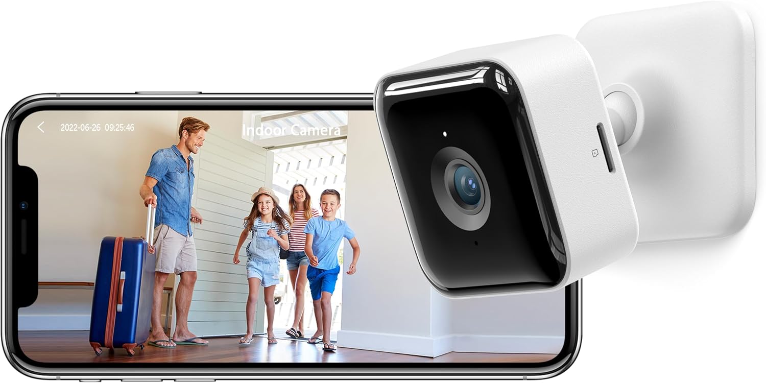 GNCC WLAN Kamera Indoor, Überwachungskamera Innen 1080P, Verbesserte Nachtsicht, Echtzeitalarm, Bewegungs-/Tonerkennung, Zwei-Wege-Audio, SD&Cloud-Speicher, Kompatibel mit Alexa, C2