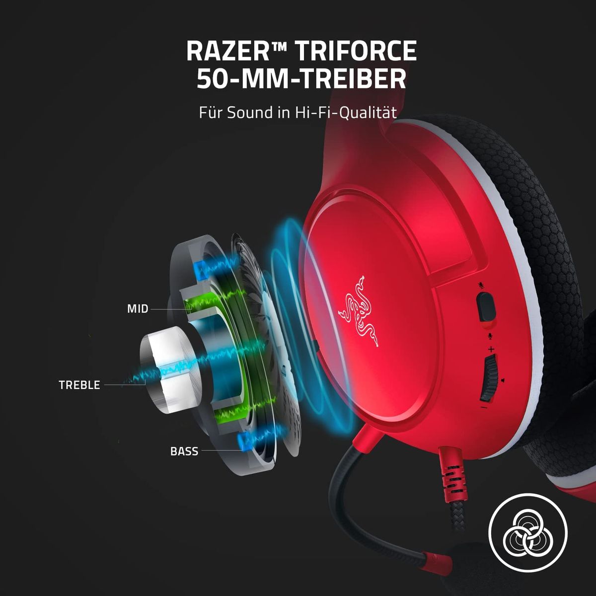 Razer Kaira X for Xbox 2021 Gaming Headset Stereo 3.5mm Multi-Plattform Pulse Red