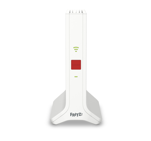 AVM FRITZ!Repeater 3000 AX Wi-Fi 6 Repeater drei Funkeinheiten bis zu 4.200 MBit/s: 2x 5 GHz-Band bis zu 3.600 MBit/s 2,4 GHz-Band bis zu 600 MBit/s deutschsprachige