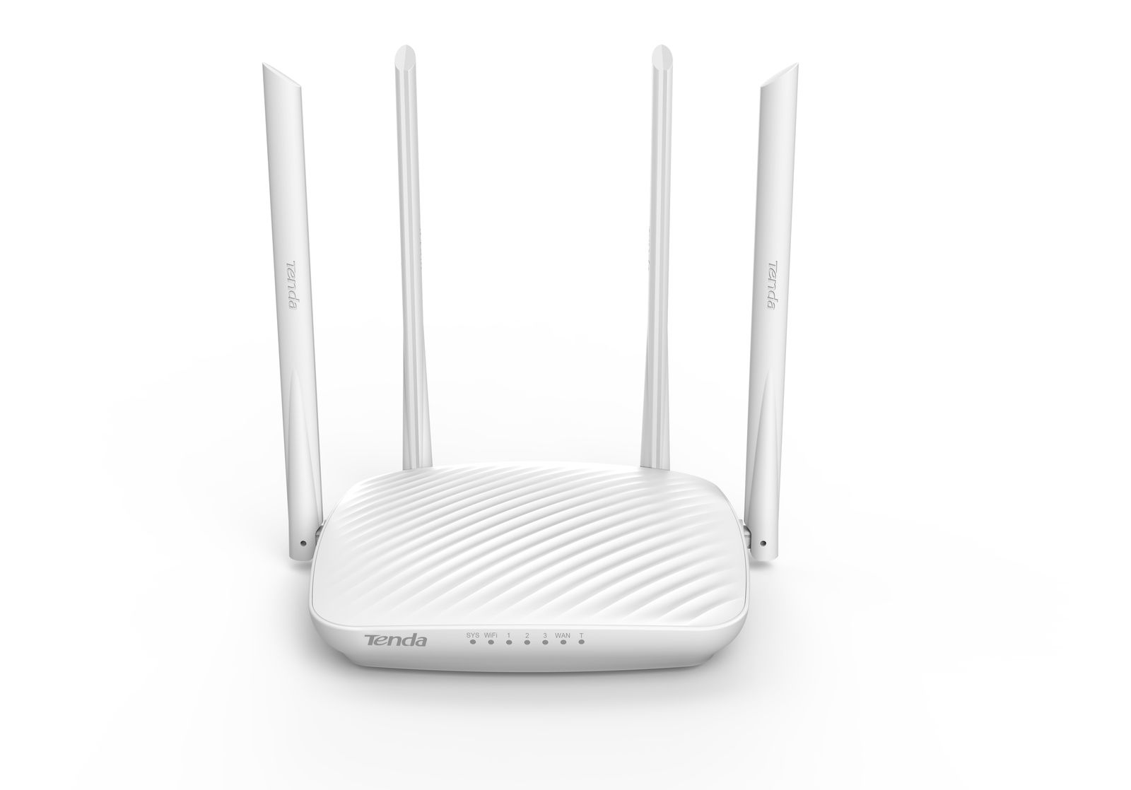 Tenda F9 WLAN Router 600 Mbps (4*externe Antennen, 1xWAN, 3xLAN, App Steuerung, Beamforming+, WPS), Access Point Modus, Weiß