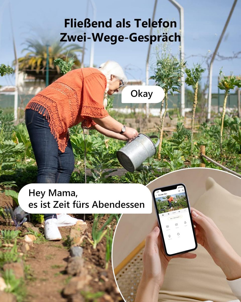 Imou 360 Grad Überwachungskamera Aussen PTZ,1080P WLAN Kamera Outdoor mit KI-Personenerkennung,Akustischer & Visueller Alarm,Automatische Verfolgung,Nachtsicht,2-Wege-Audio,IP 66,Cruiser SE+ Cruiser Se+ 2mp