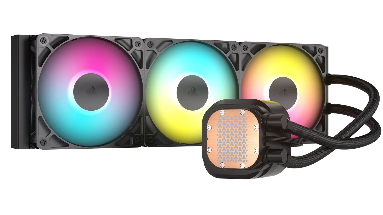 Corsair Nautilus 360 RS ARGB Prozessor-Luftkühler, 3x 120mm Lüfter, PWM, 1700 RPM, 94,87 cfm, 3,91 mmH2O, Schwarz