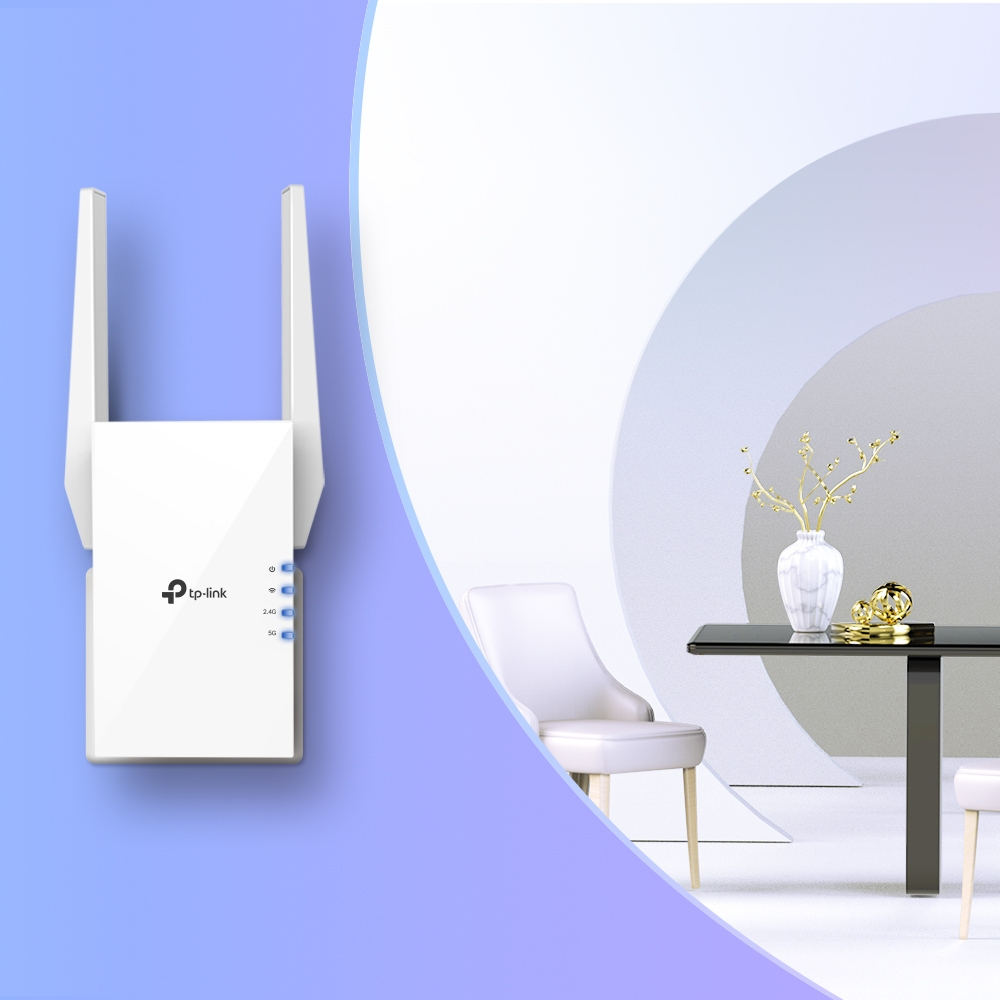 TP-Link RE505X V2.0 AX1500 Dualband-WLAN-Repeater, Wi‑Fi 6 (802.11ax), OneMesh, Gigabit LAN, Weiß, EU
