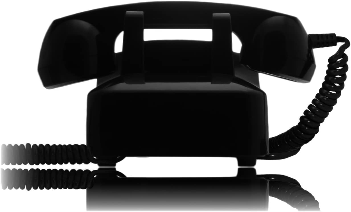 Opis Retro Telefon Wählscheibe/Festnetztelefon Retro/Telefon mit Schnur/Telefon mit Wählscheibe/Telefon Retro/Telefon Kabelgebunden - Das Traumtelefon Opis 60s Cable in schwarz 60s cableAlle Logos mit inbegriffen schwarz