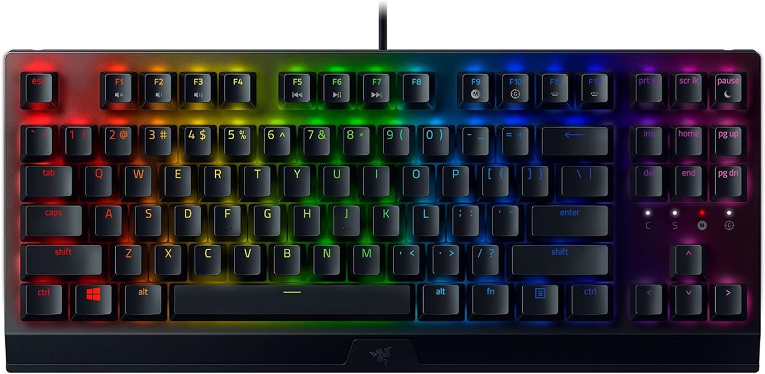 Razer BlackWidow V3 TKL Gaming Keyboard Green Switches Chroma RGB USA Layout QWERTY ANSI