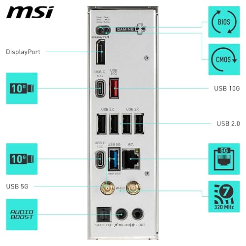 MSI B850 GAMING PLUS WIFI Mainboard, AM5, B850, ATX, DDR5, Wi‑Fi 7, Bluetooth 5.4, 5-Gigabit LAN, 3× M.2, HDMI 2.1, 7.1 Audio