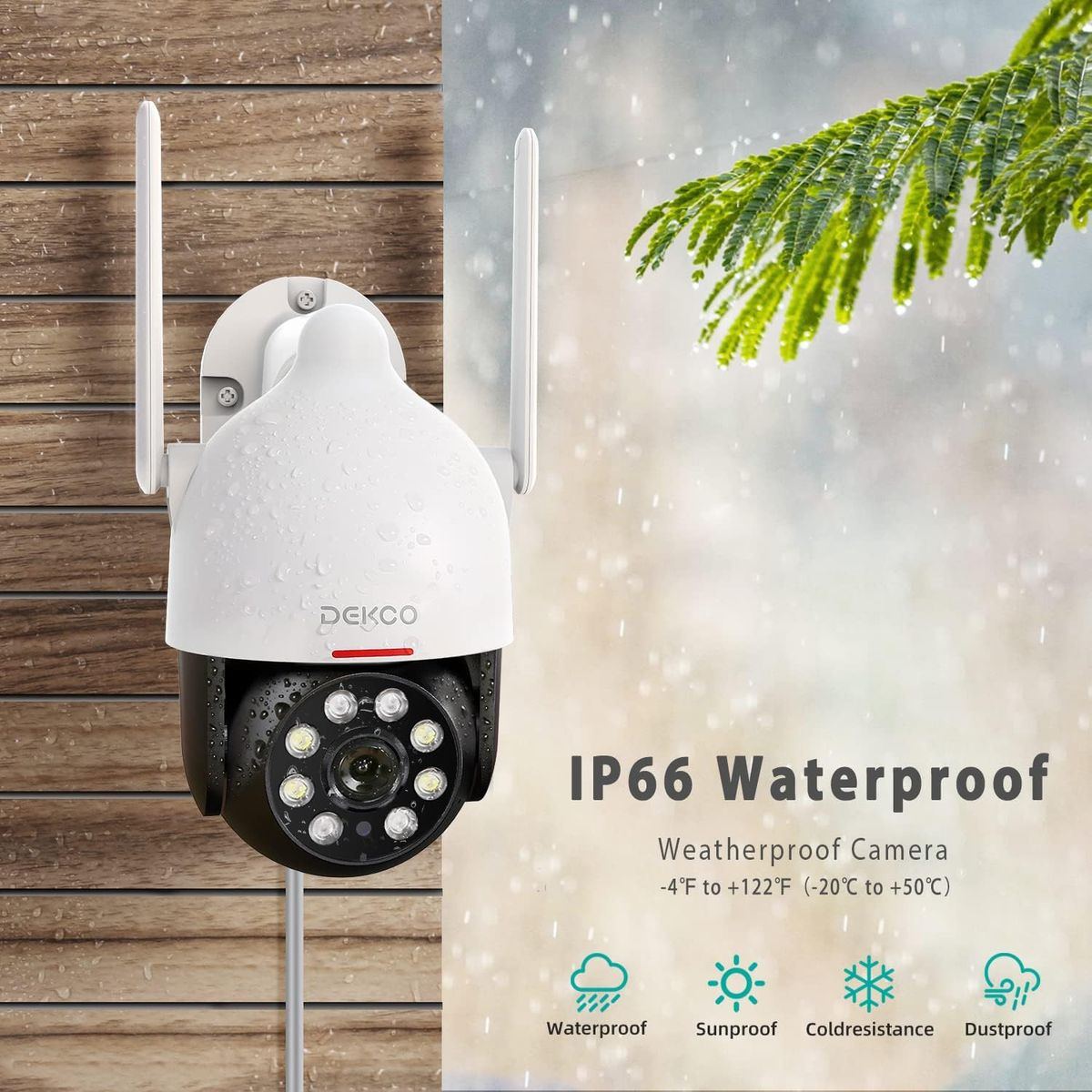 DEKCO 2K Überwachungskamera Aussen WLAN, 350°/90° Schwenkbar WLAN Kamera Outdoor, 3MP WiFi Kamera mit Automatische Verfolgung, 30m Nachtsicht in Farbe, 2-Wege Audio, IP66… DEKCO 2K Überwachungskamera Aussen WLAN, 350°/90° Schwenkbar WLAN Kamera Outdoor, 3MP WiFi Kamera mit Automatische Verfolgung, 30m Nachtsicht in Farbe, 2-Wege Audio, IP66…