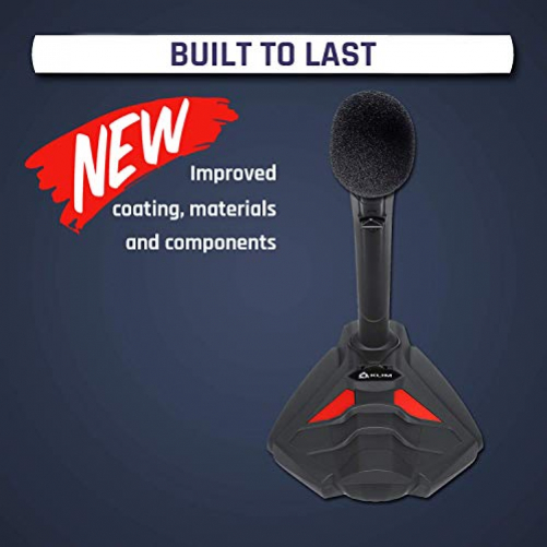 KLIM Voice V2 Desktop Mikrofon PC & MacOS & PS4 schwarz/rot