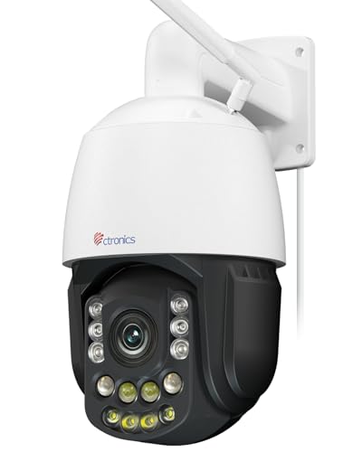 Ctronics CTIPC-870C 4K 30x 3D Optischer Zoom Außen-Überwachungskamera, 180m Nachtsicht, Auto-Tracking, Personen-/Fahrzeug-/Tier-Erkennung, WLAN 2,4/5GHz, microSD 256GB, FTP/Cloud