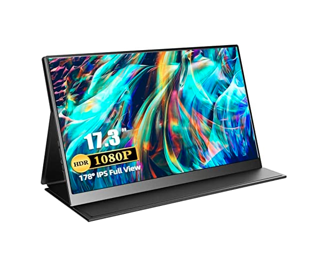 UPERFECT 17.3" Portable Monitor IPS FHD 1920x1080 USB-C Mini HDMI for PC Mac