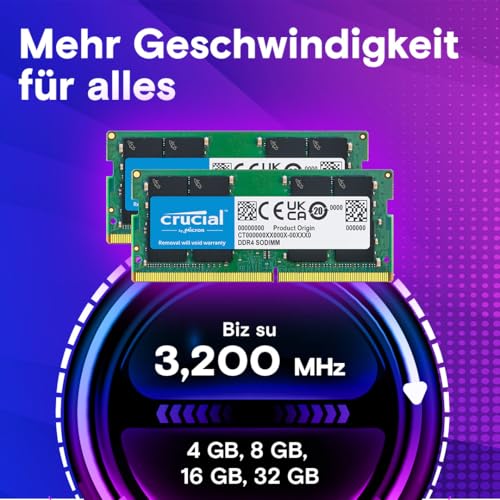 Crucial CT16G4SFRA32A Laptop-Arbeitsspeicher 16 GB DDR4 3200 MHz CL22 1.2 V SO-DIMM