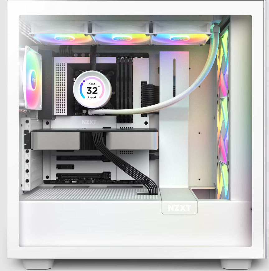 NZXT Kraken Elite 360 RGB All-in-One-Flüssigkeitskühler 360 mm, 3x 120 mm RGB-Lüfter, Weiß, TFT-LCD Display