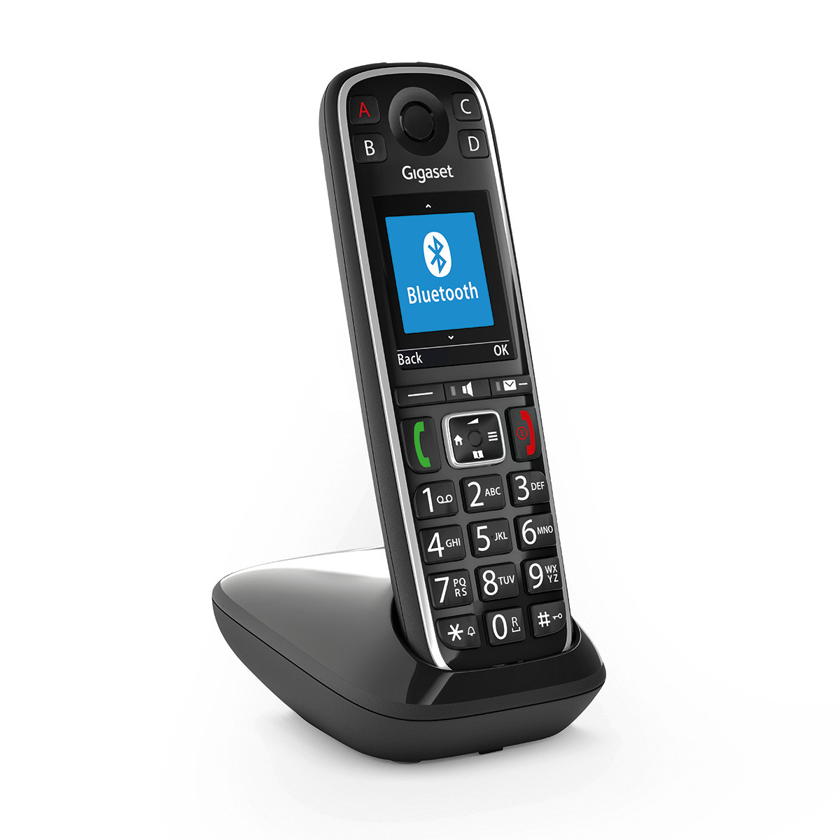Gigaset E720 Analoges/DECT-Telefon Anrufer-Identifikation Schwarz