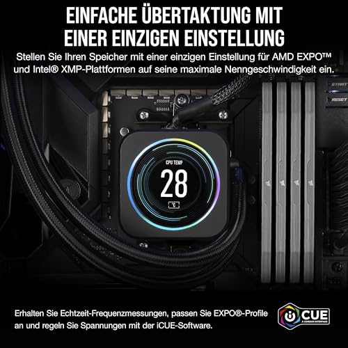 CORSAIR VENGEANCE CMK32GX5M2E6000Z36 DDR5 Desktop-Arbeitsspeicher 32GB (2x16GB) 6000MHz CL36 AMD EXPO Intel XMP 3.0 Grau