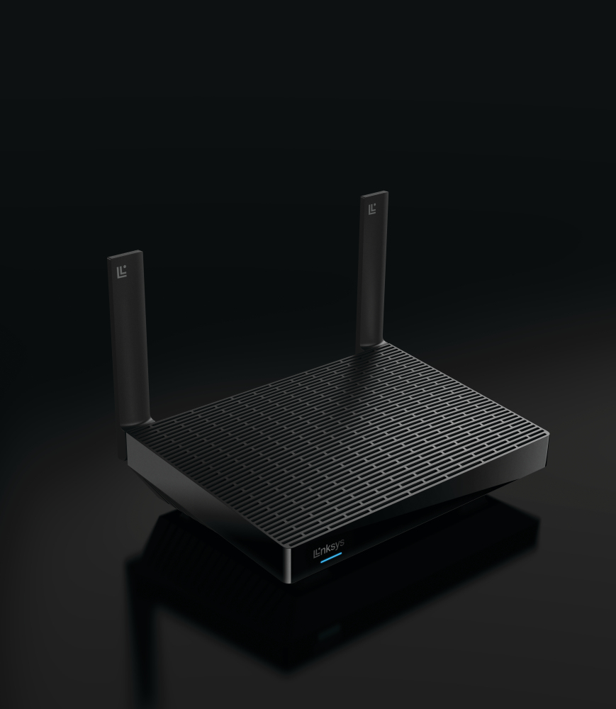 Linksys MR2000-KE WLAN-Router Dual-Band, Wi‑Fi 6 (802.11ax) 2000 Mbit/s, Gigabit Ethernet, 4x LAN, USB, Schwarz