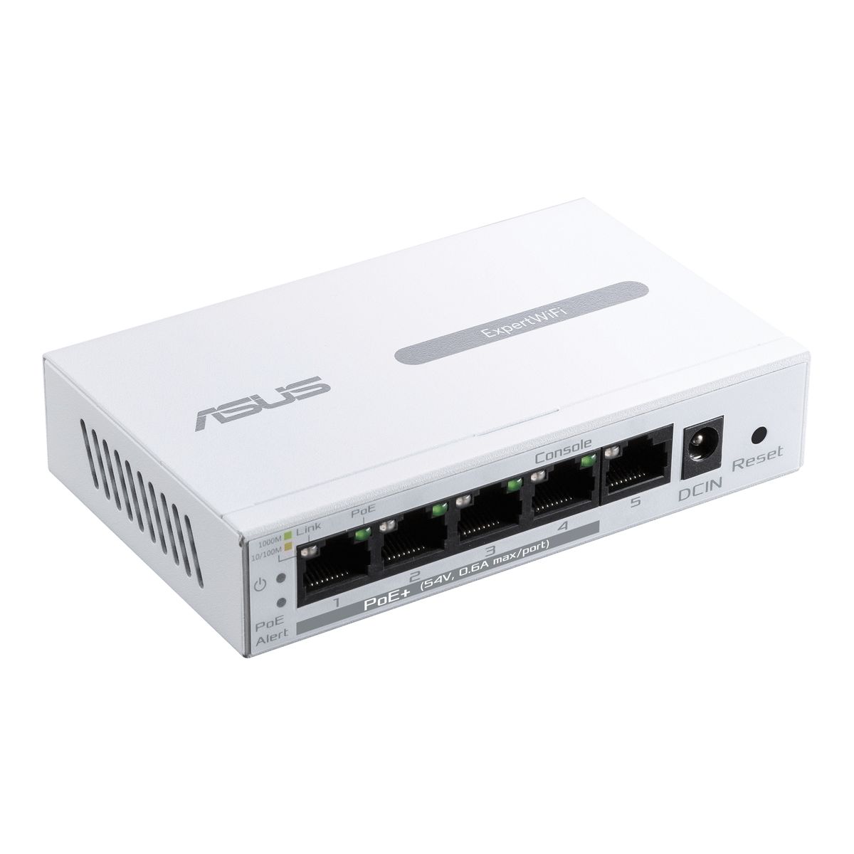 ASUS ExpertWiFi EBP15 Managed PoE+-Switch 5x Gigabit, 4x PoE+ 60W Gesamt, 54V DC, Weiß