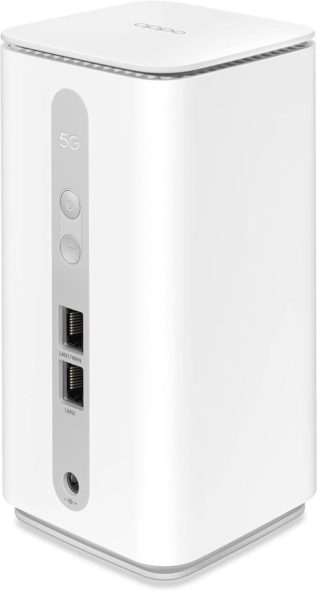 OPPO T1a CTB04 5G CPE Router mit SIM-Slot, LTE Cat20, Wi-Fi 6 AX1800, bis zu 4,07 Gbit/s, 4x4 MIMO, bis zu 32 Geräte, Weiß, EU