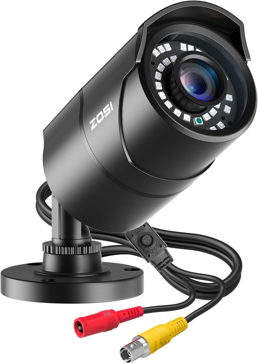 ZOSI AJ-1AC-2612C-BS-P-EU 1080P HD 4-in-1 TVI/AHD/CVI/CVBS Außen Überwachungskamera, 3.6mm Linse, 36m Nachtsicht, IP66 Metallgehäuse, OSD-Taste, BNC