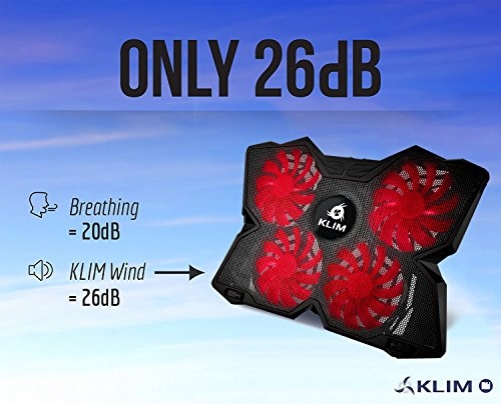 Klim Wind Gaming Laptop Kühler & Ständer für PC Mac PS4 Xbox schwarz rot