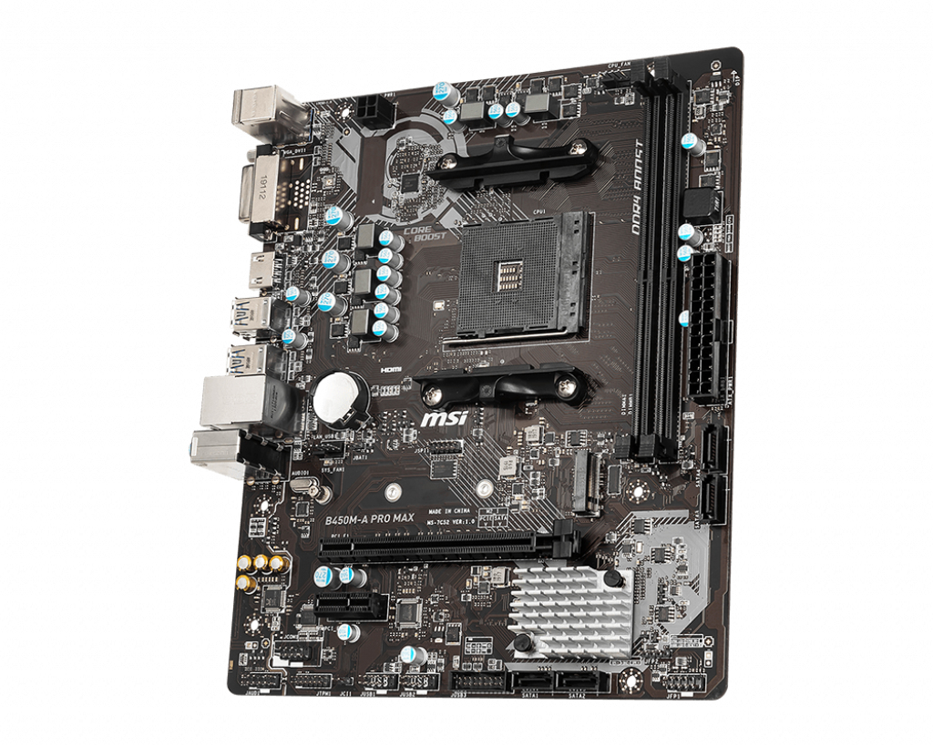 MSI B450M-A PRO MAX AMD AM4 DDR4 m.2 USB 3.2 Gen 2 HDMI M-ATX Motherboard