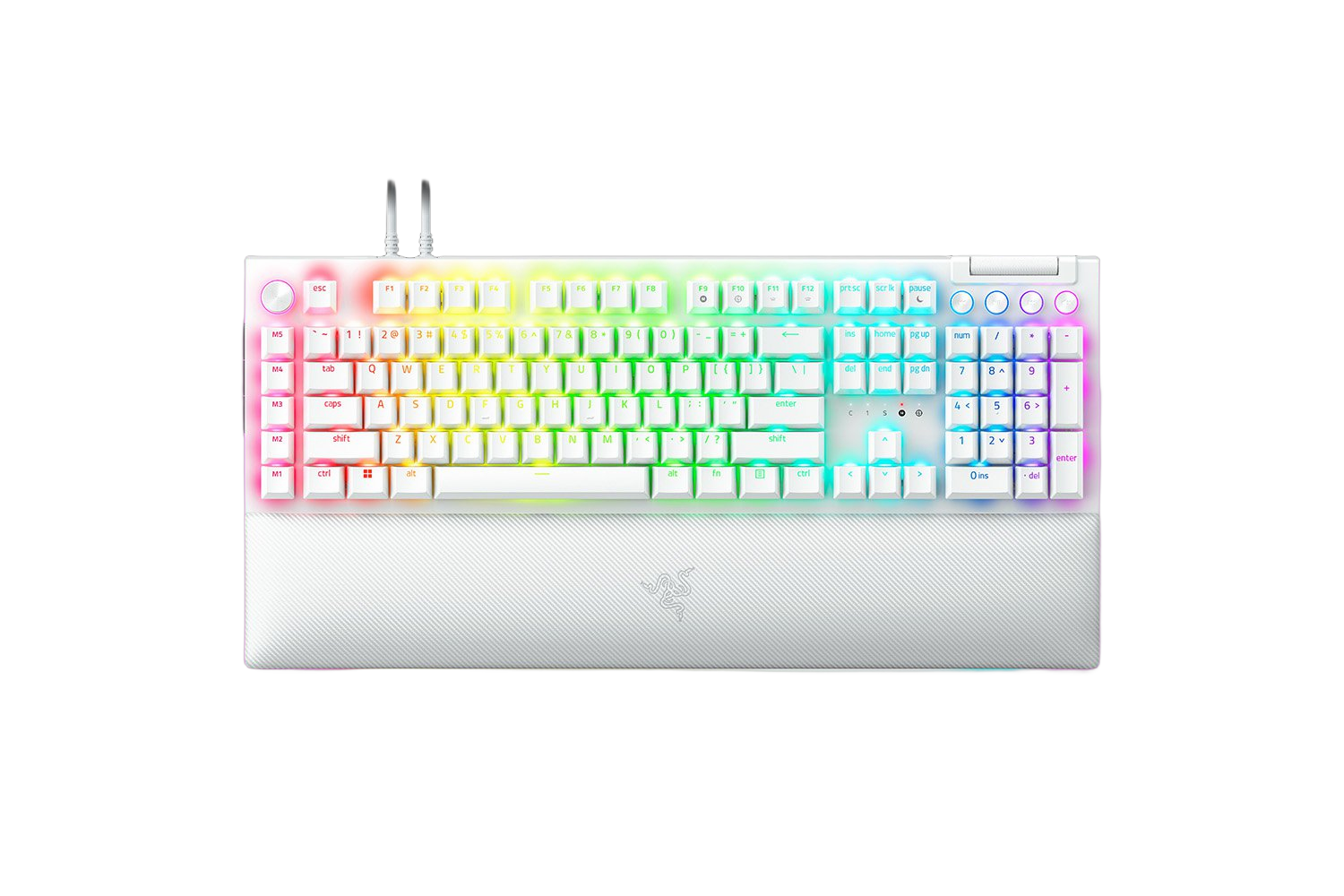 Razer BlackWidow V4 Pro Mechanische Gaming Tastatur mit Razer Chroma RGB (Gru00fcne Schalter) - (USA Layout - QWERTY)