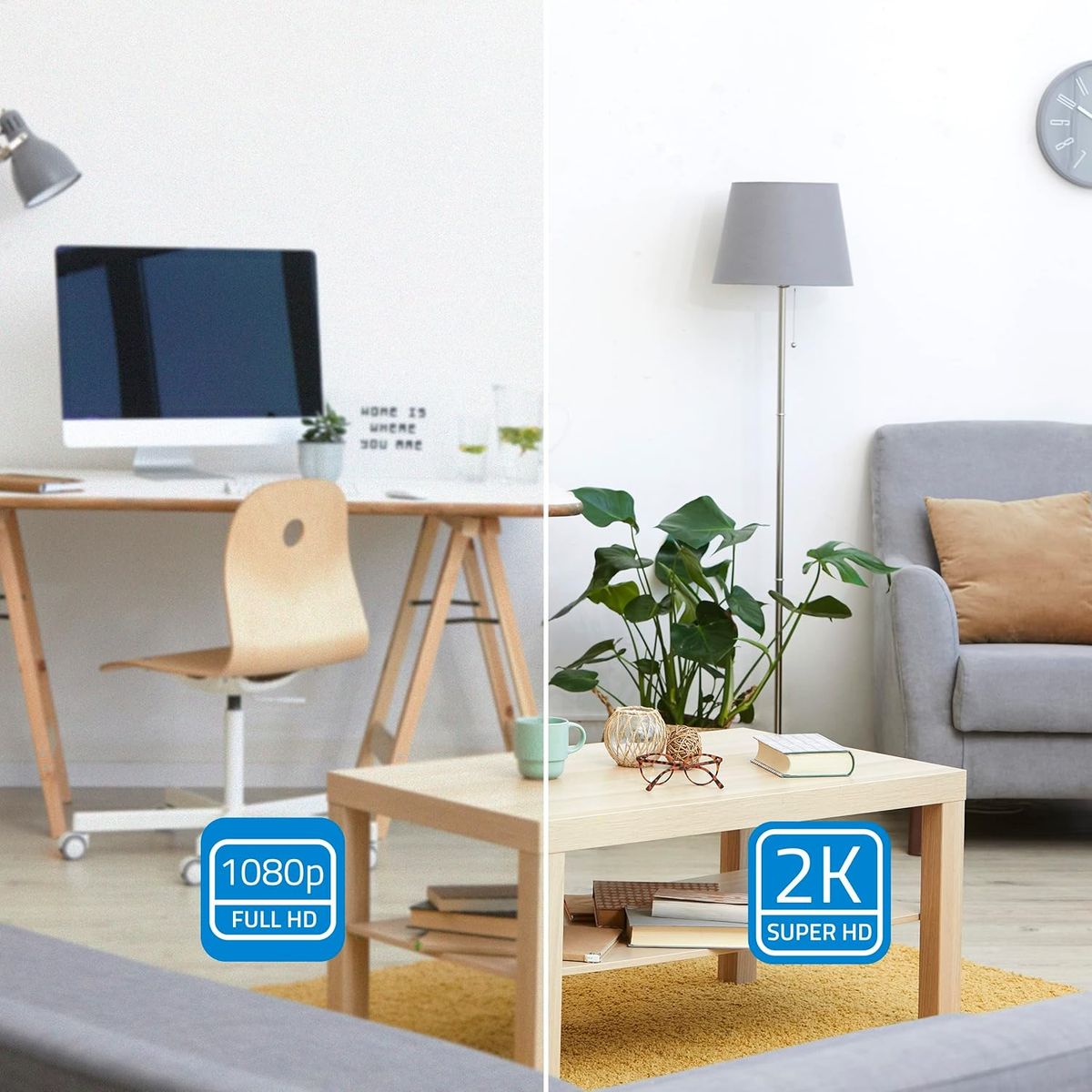 NIVIAN NVS-IPC-IS4 WLAN Innenkamera 360° SuperHD 2K, Nachtsicht, Zwei-Wege-Audio, Menschenerkennung & Auto-Tracking, MicroSD (nicht enthalten), Weiß, EU