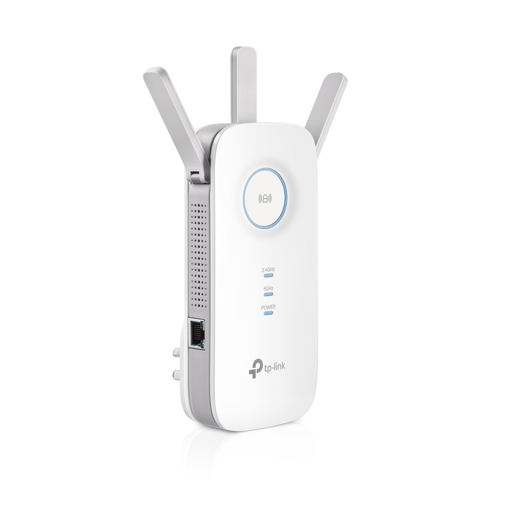TP-Link RE450(DE) AC1750 Gigabit Dualband WLAN Repeater (1300 Mbit/s (5 GHz) und 450 Mbit/s (2,4 GHz), AP Modus, Signalstärkeanzeige, 1 Gigabit Port, WPS, geeignet für allen WLAN Geräten)