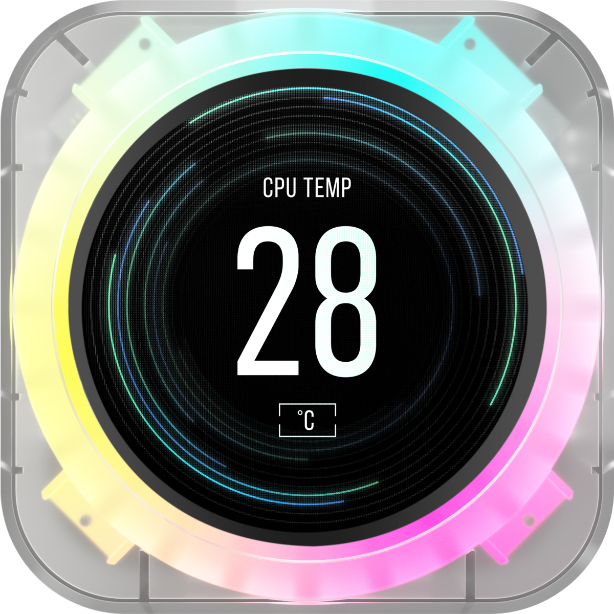 Corsair CW-9060067-WW iCUE Elite LCD-Display Upgrade-Kit, IPS-LCD, 24 Bit Farbtiefe (16,7 Mio Farben), Ring mit 24 RGB-LEDs, kompatibel mit iCUE