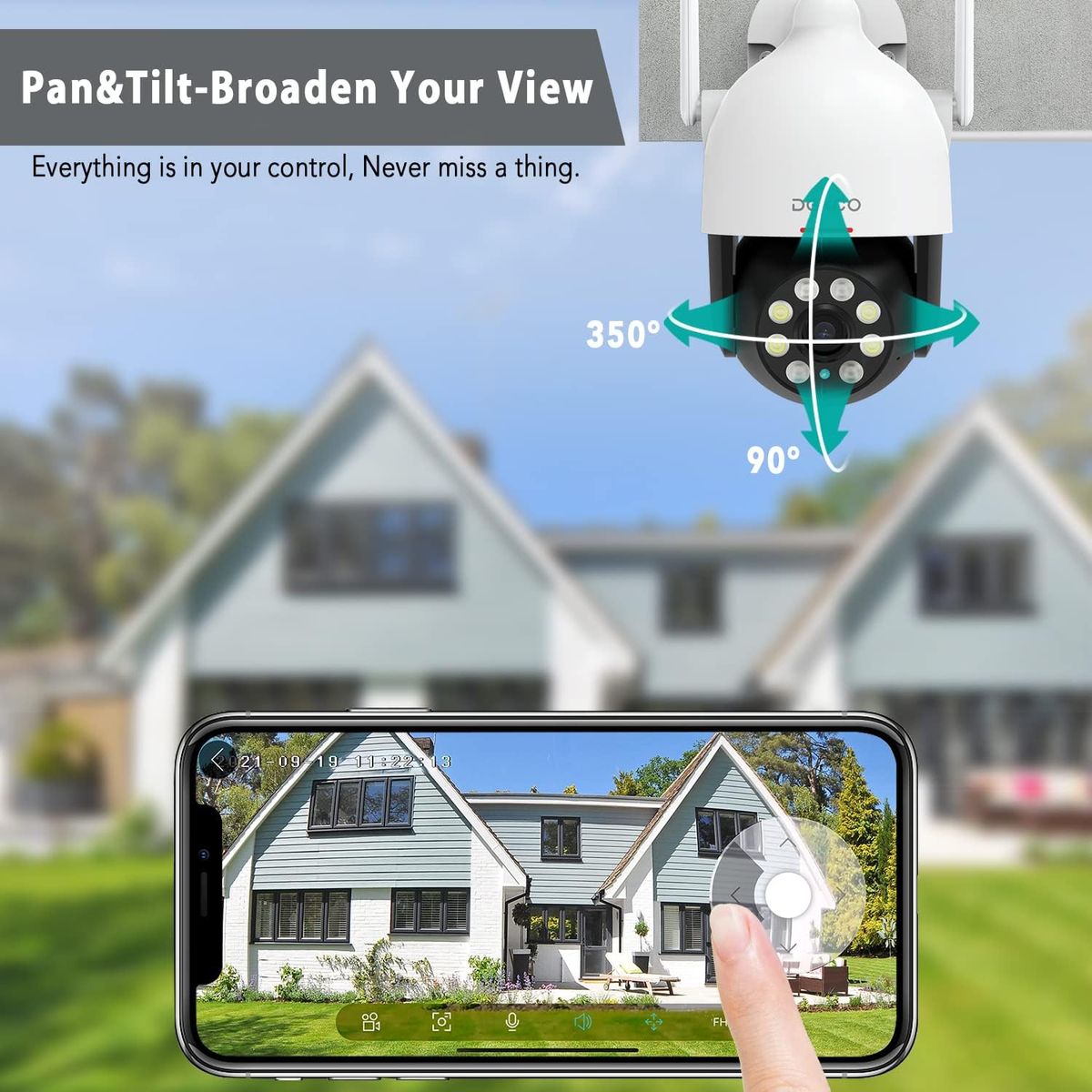 DEKCO 2K Überwachungskamera Aussen WLAN, 350°/90° Schwenkbar WLAN Kamera Outdoor, 3MP WiFi Kamera mit Automatische Verfolgung, 30m Nachtsicht in Farbe, 2-Wege Audio, IP66… DEKCO 2K Überwachungskamera Aussen WLAN, 350°/90° Schwenkbar WLAN Kamera Outdoor, 3MP WiFi Kamera mit Automatische Verfolgung, 30m Nachtsicht in Farbe, 2-Wege Audio, IP66…