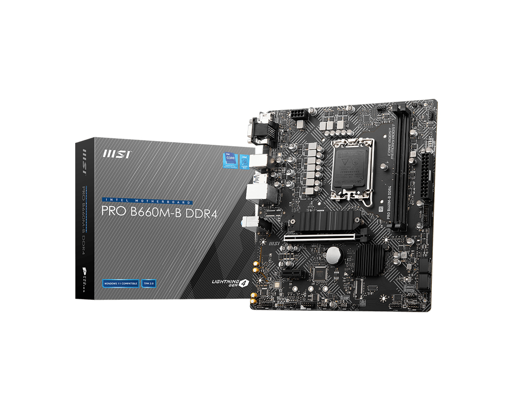 MSI PRO B660M-B DDR4 Motherboard Intel B660 LGA 1700 micro ATX