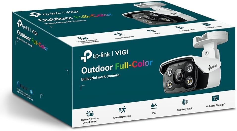 TP-Link VIGI 4MP Outdoor Vollfarb-Bullet-Netzwerkkamera, 4mm Linse
