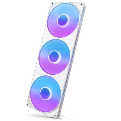 NZXT RF-U42HF-W1 F420 RGB Core Gehäuselüfter 140 mm Weiß, RGB, PWM, FDB, 98,6 CFM