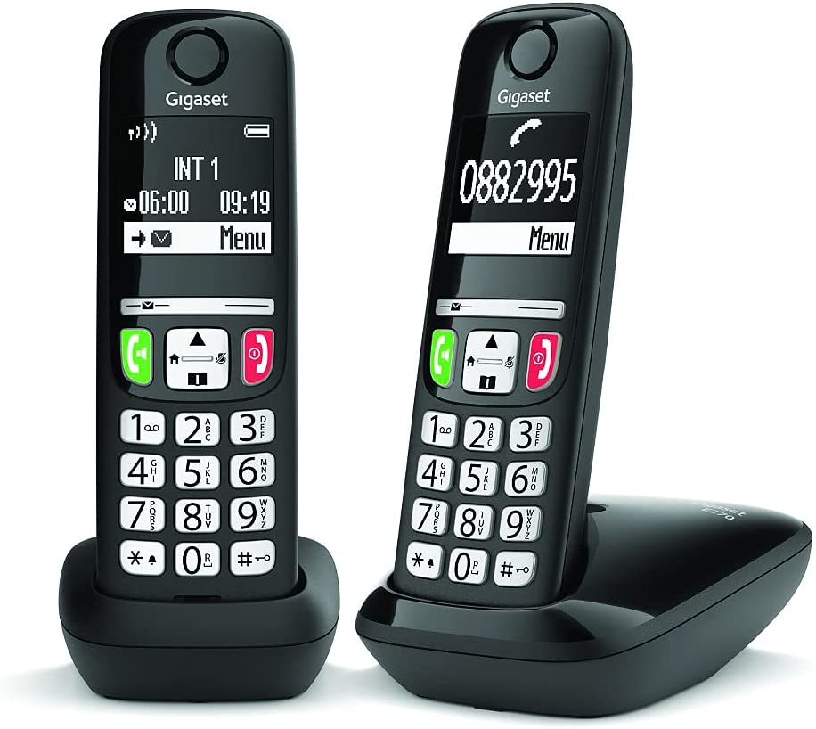 Gigaset E275 Duo Two cordless phones large keys loud ring tones