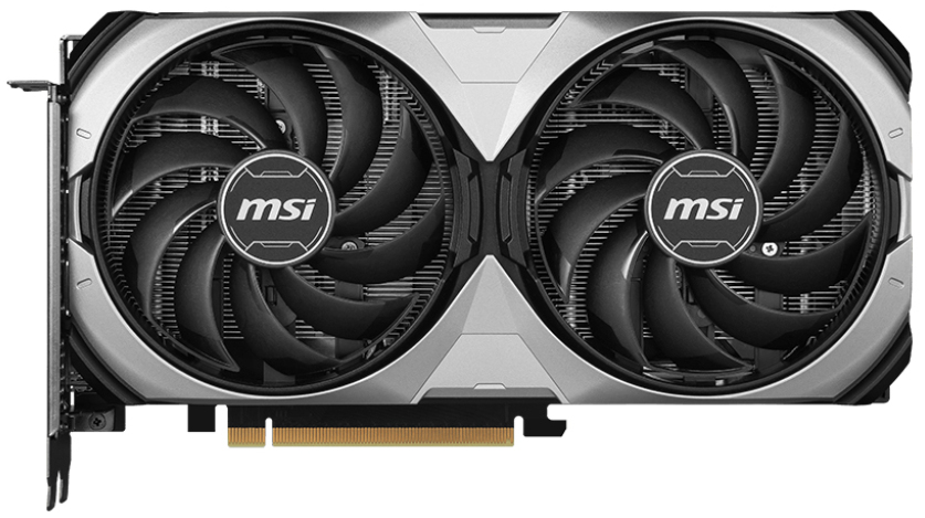 MSI GeForce RTX 4070 VENTUS 2X E1 12G OC Grafikkarte, 12 GB GDDR6X, PCIe 4.0, HDMI 2.1a, 3x DisplayPort 1.4a, 200 W, 1x 8-pin