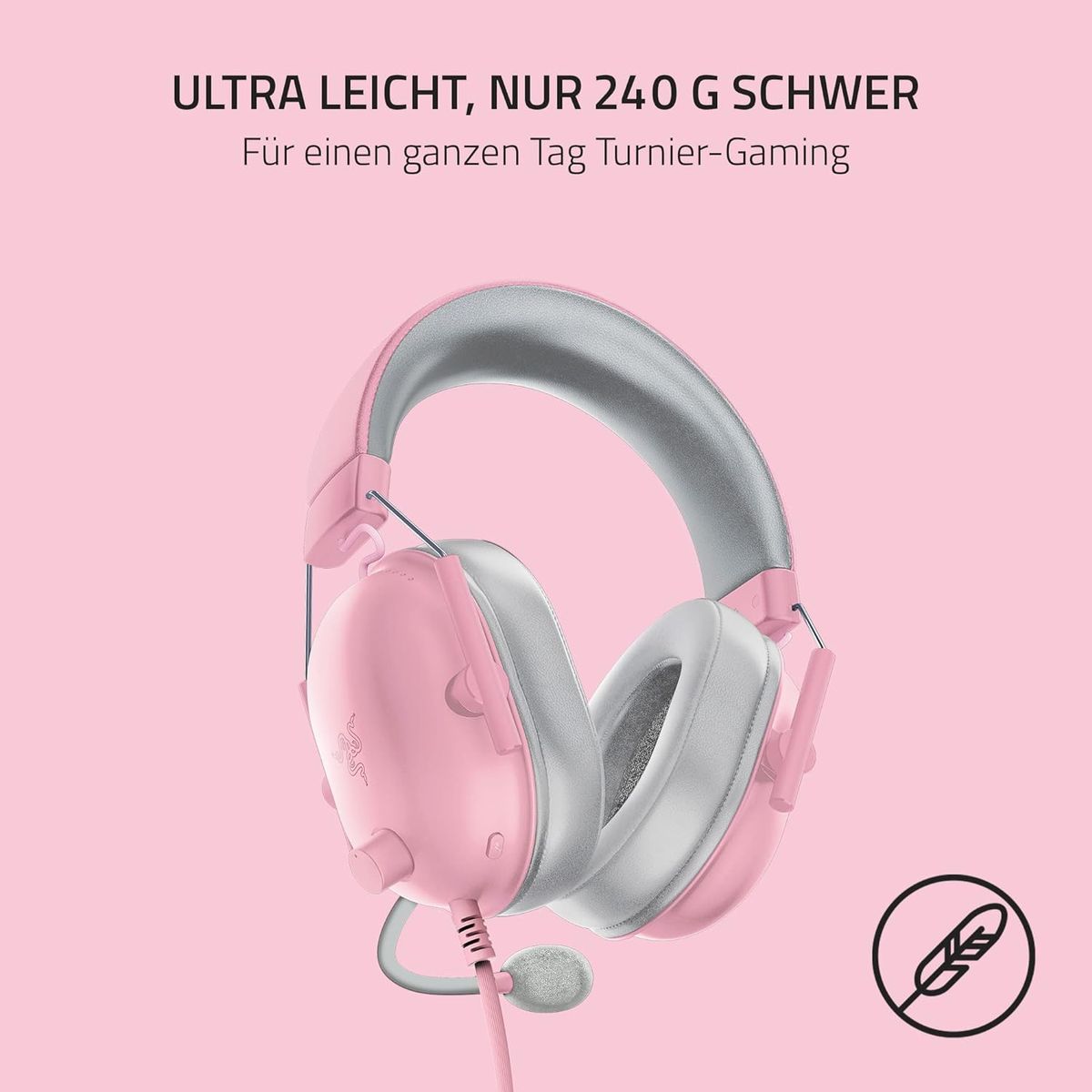 Razer BlackShark V2 X Gaming Headset Virtual 7.1 Surround-Sound 3.5mm Multi-Plattform Quartz