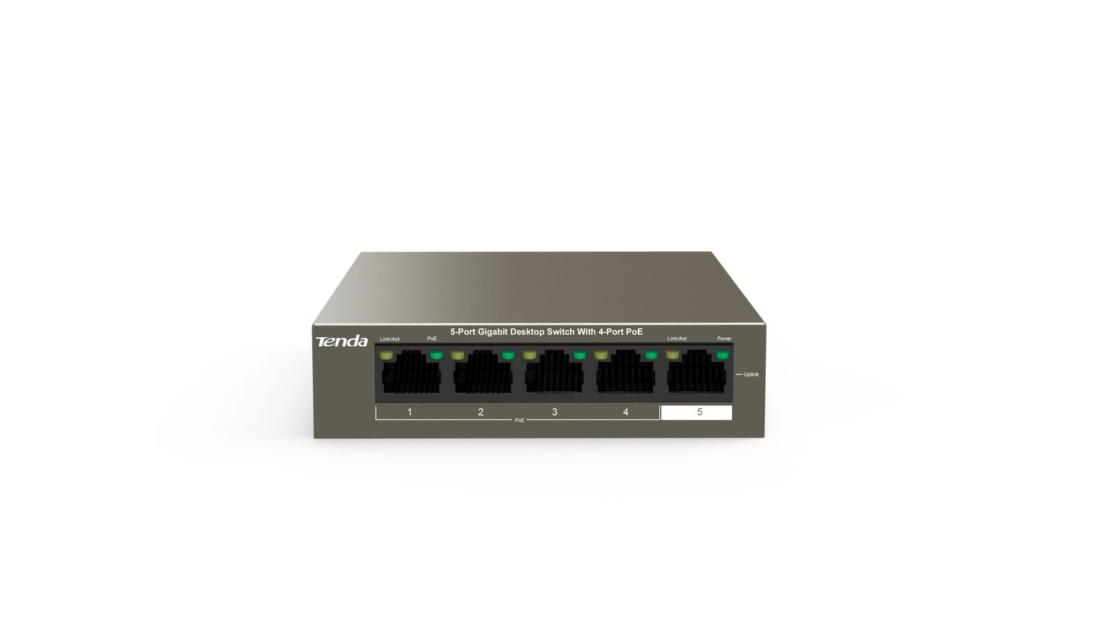 Tenda TEG1105P-4-63W-EU Netzwerk-Switch Gigabit Ethernet (10/100/1000) Power over Ethernet (PoE) Grau