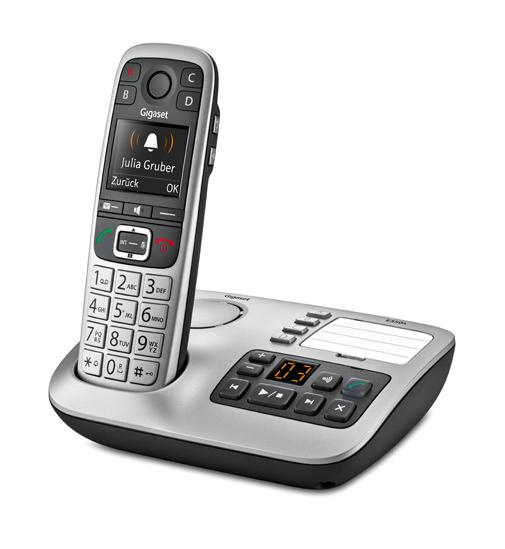 Gigaset E560A DECT-Telefon/Silber Anrufer-Identifikation FR
