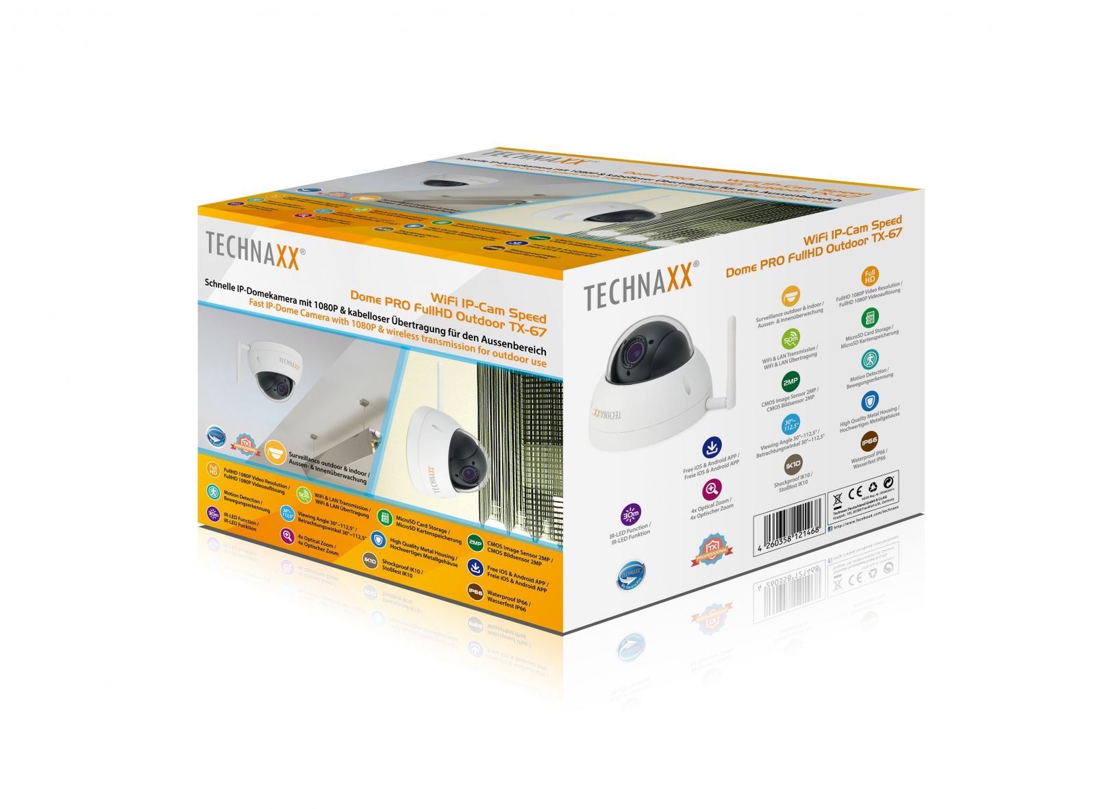 Technaxx TX-67 IP security camera Outdoor Kuppel